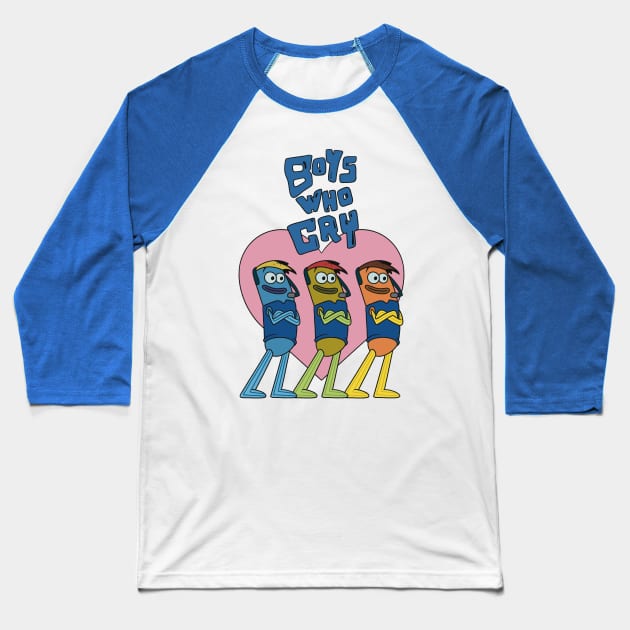 Boys Who Cry Band Baseball T-Shirt by daniasdesigns